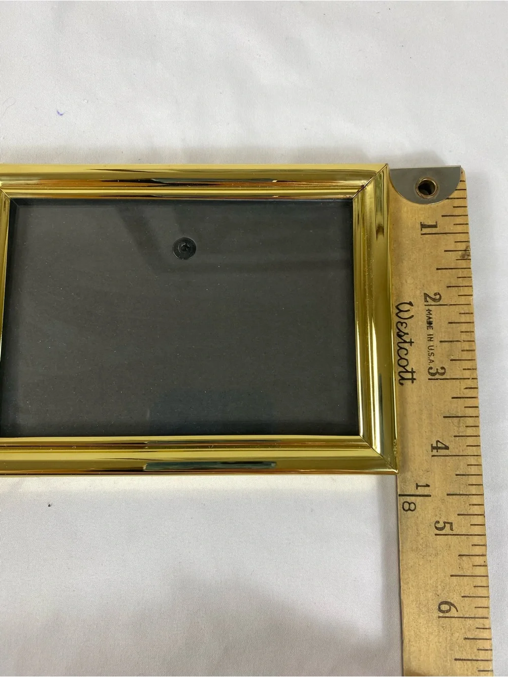 Fetco Vintage Gold Double-Hinged Tabletop Photo Frame